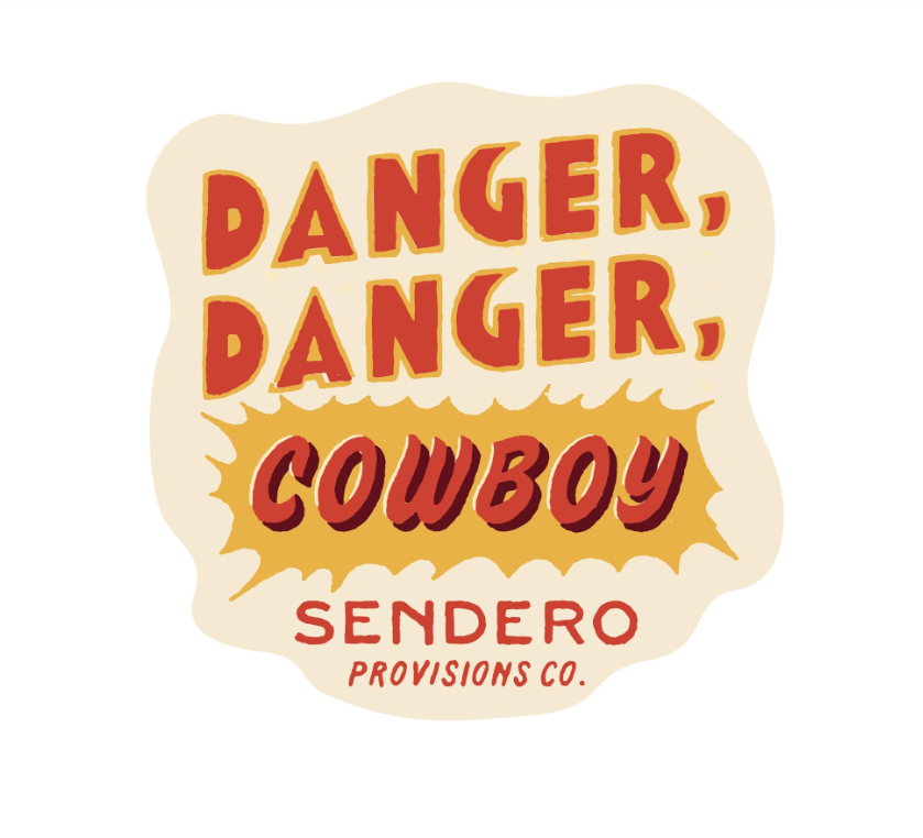 Danger Cowboy Sticker